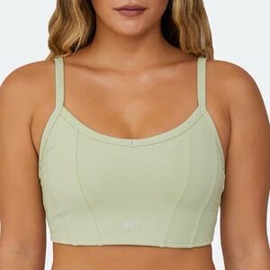 SET Active Luxform Song Bra in Giada Light Sage Green Longline Sports Bralette